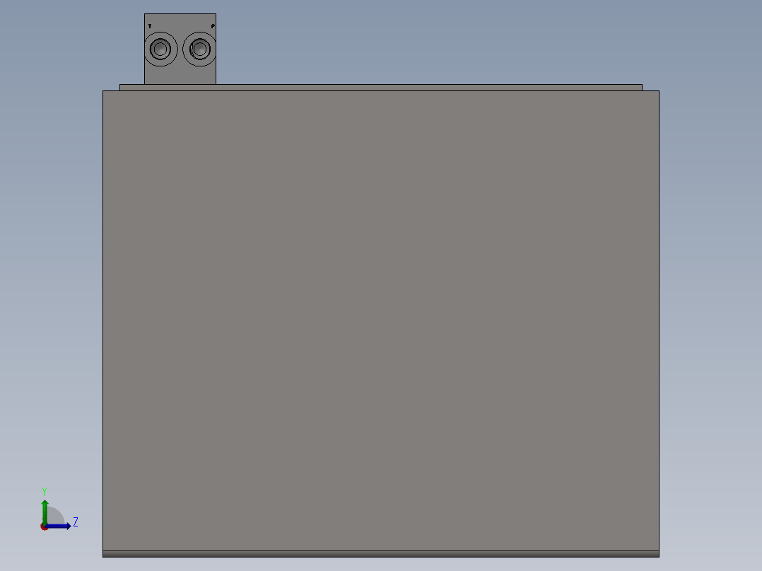 带油箱的液压装置 - NG6左视图