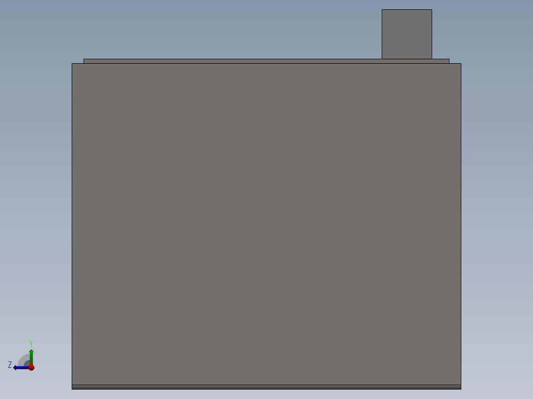 带油箱的液压装置 - NG6右视图