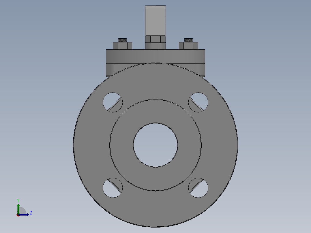 [DN40]球阀左视图