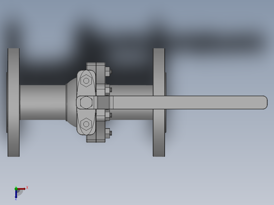 [DN40]球阀俯视图