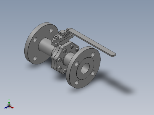 [DN40]球阀正等轴测缩略图