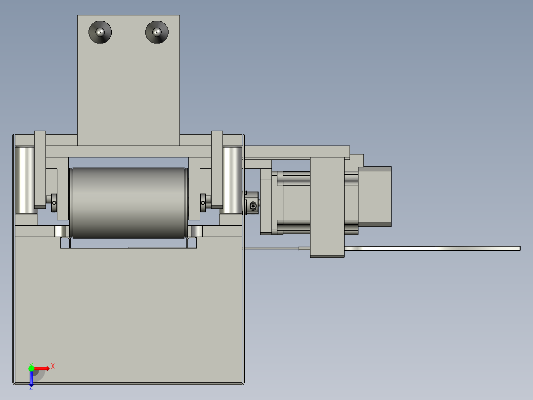 烤箱单元组装俯视图