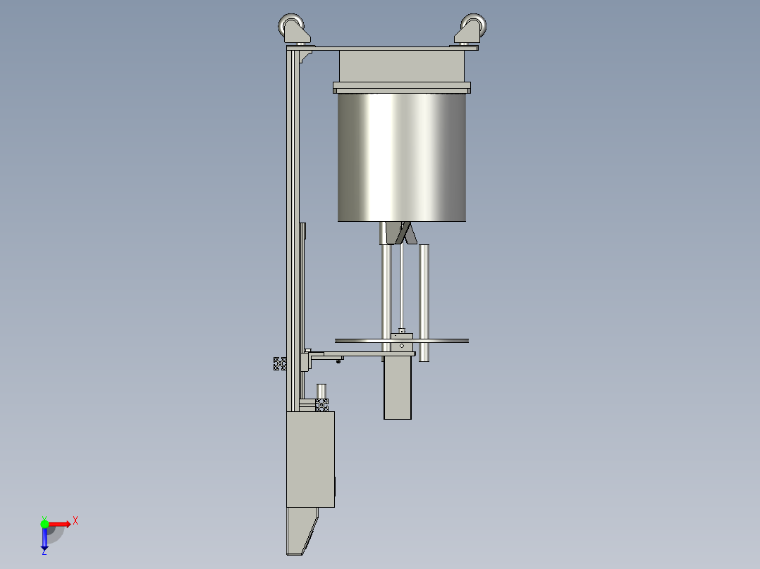 油漆胶水食品化学液体化工涂料搅拌器俯视图
