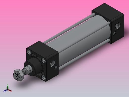 SC气缸SC标准气缸系列SC-32X80-S正等轴测缩略图