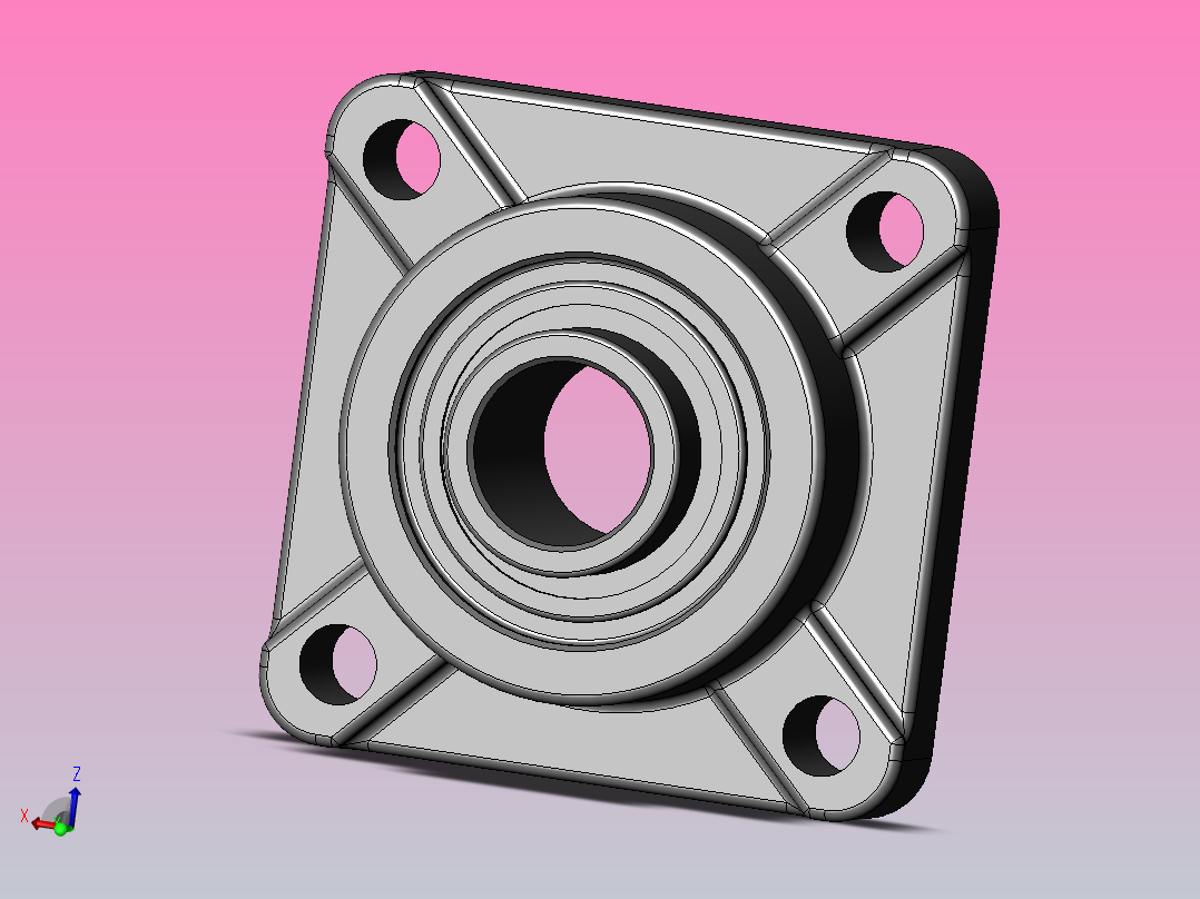 轴承座DuffNorton-FB100主视图