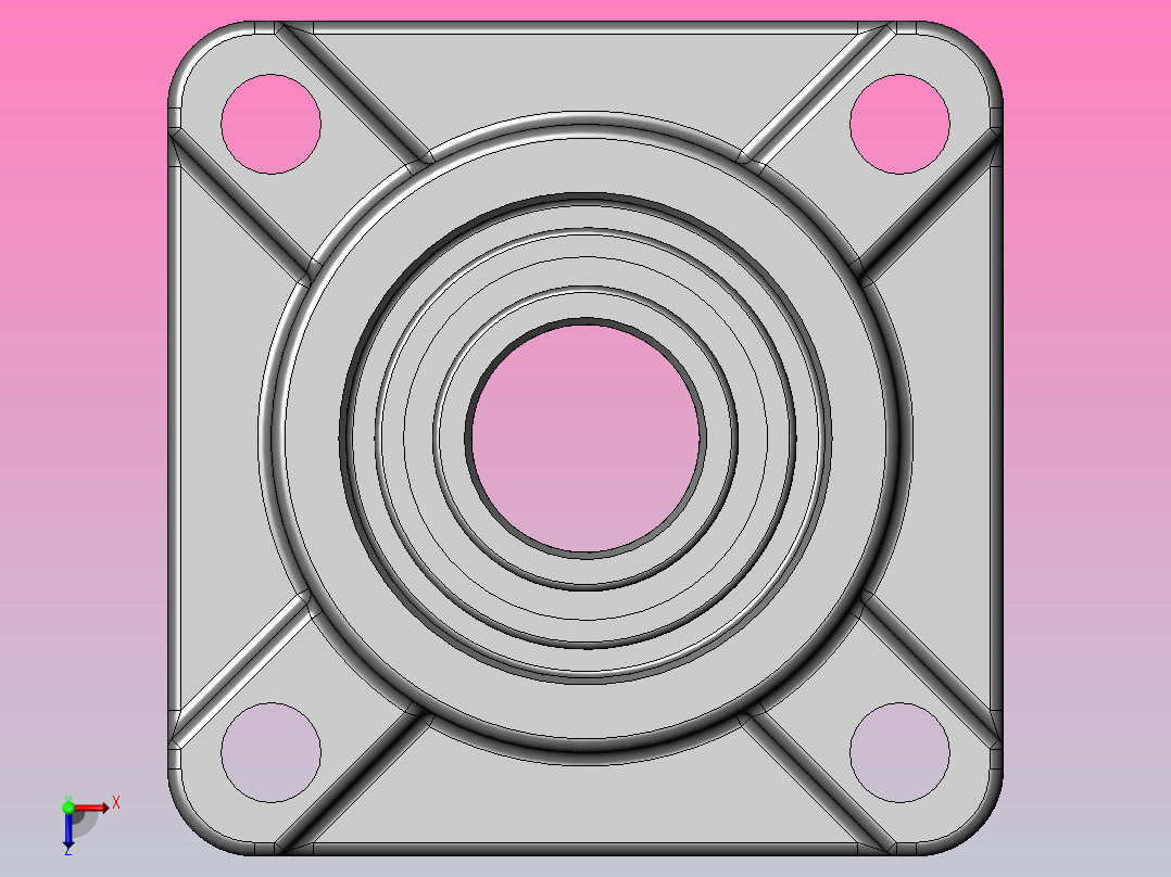 轴承座DuffNorton-FB100俯视图