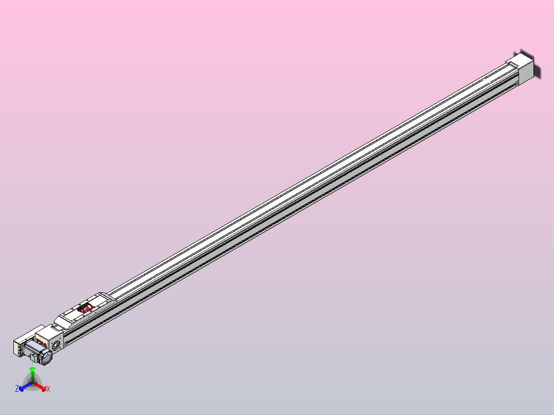 伺服电机集成皮带传动直线执行器TPA-OCB-80-140-L2350-ML-P40-N3主视图