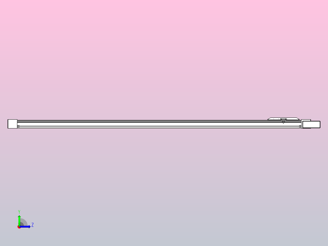 伺服电机集成皮带传动直线执行器TPA-OCB-80-140-L2350-ML-P40-N3左视图