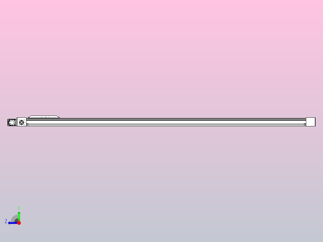 伺服电机集成皮带传动直线执行器TPA-OCB-80-140-L2350-ML-P40-N3右视图