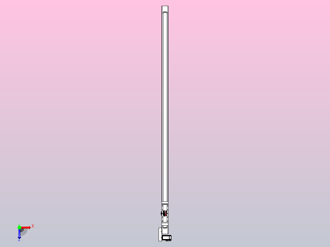 伺服电机集成皮带传动直线执行器TPA-OCB-80-140-L2350-ML-P40-N3俯视图