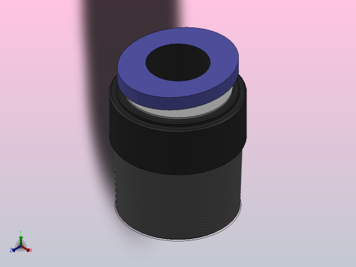 IPOC 圆螺纹直通_IPOC08-03正等轴测缩略图