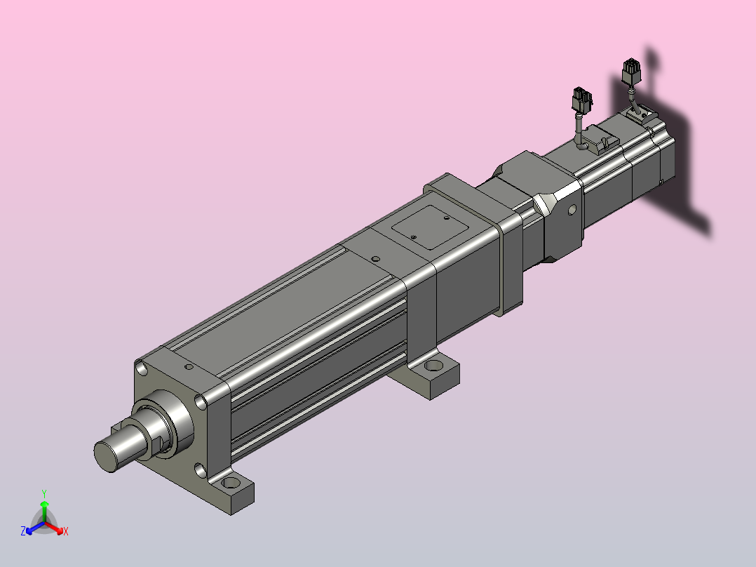 轻载电动缸TPA-ESR100-3210C-L100-M-LB-W-P75-JX-C3主视图