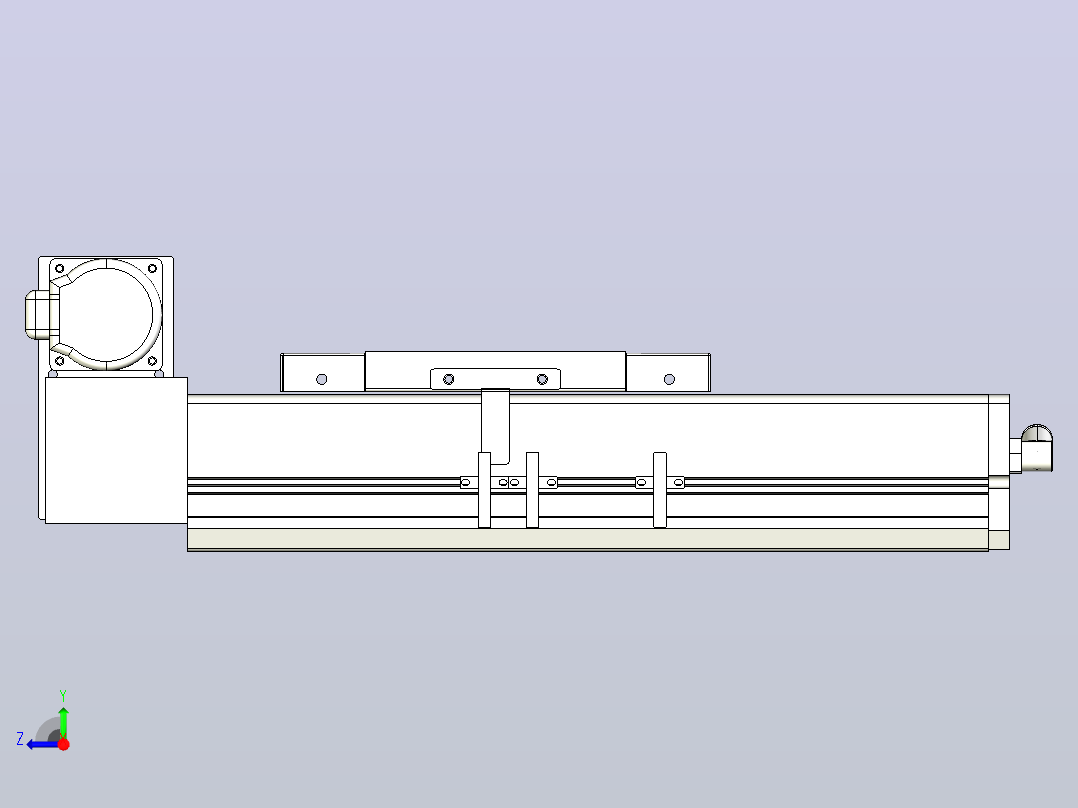MCB17无尘皮带滑台[MCB17-L40-100-LU-P40-C3]右视图
