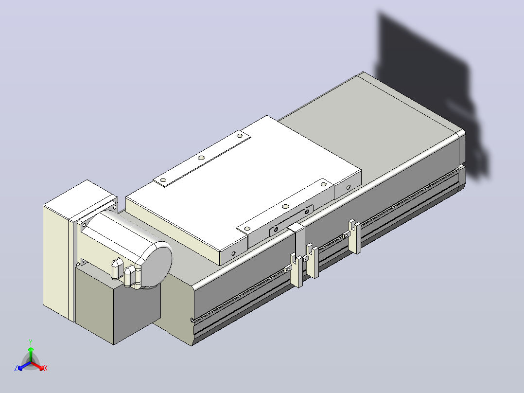 MCB17无尘皮带滑台[MCB17-L40-100-LU-P40-C3]正等轴测图
