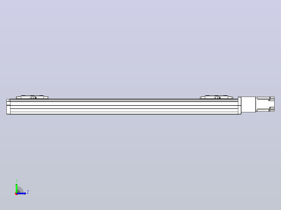 滚珠丝杠线性轴TPA-GCRS-80-1610C-L275-M-M20-N3左视图