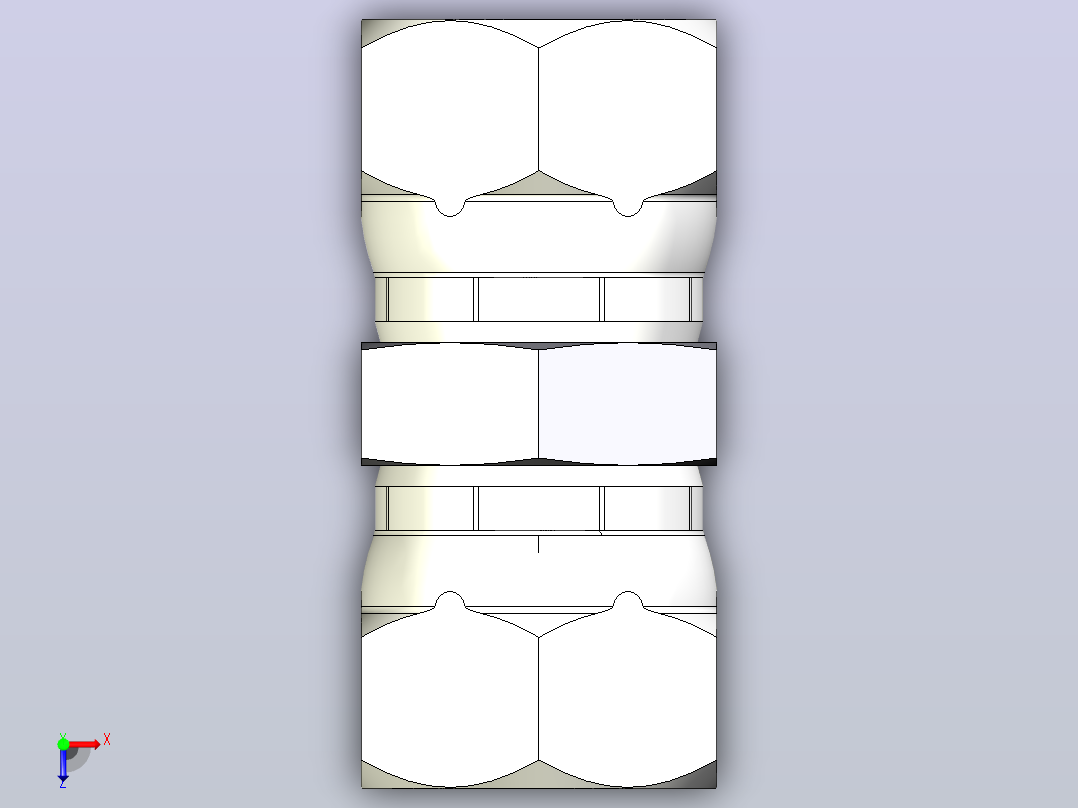 10 hx6 s硬管接头俯视图