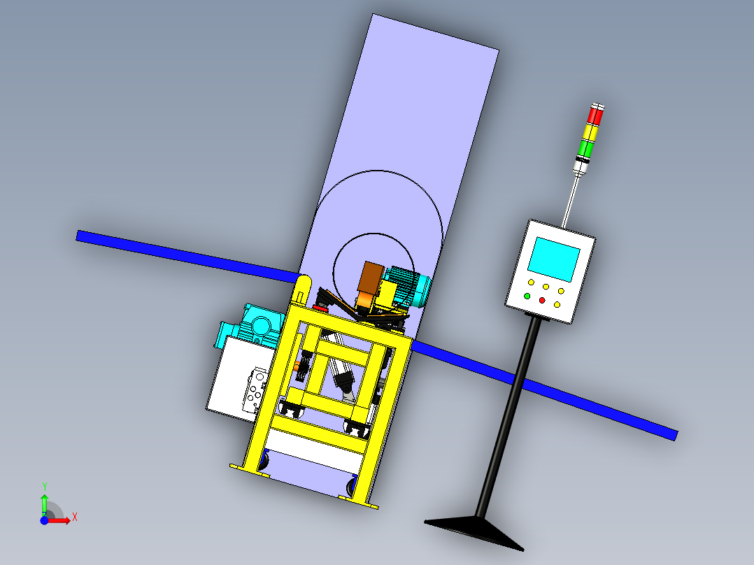 长焊缝打磨机step前视图