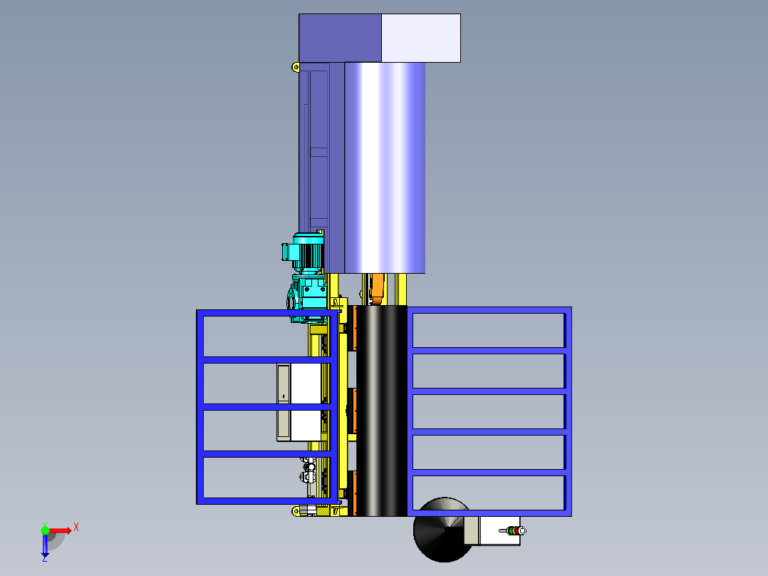 长焊缝打磨机step俯视图