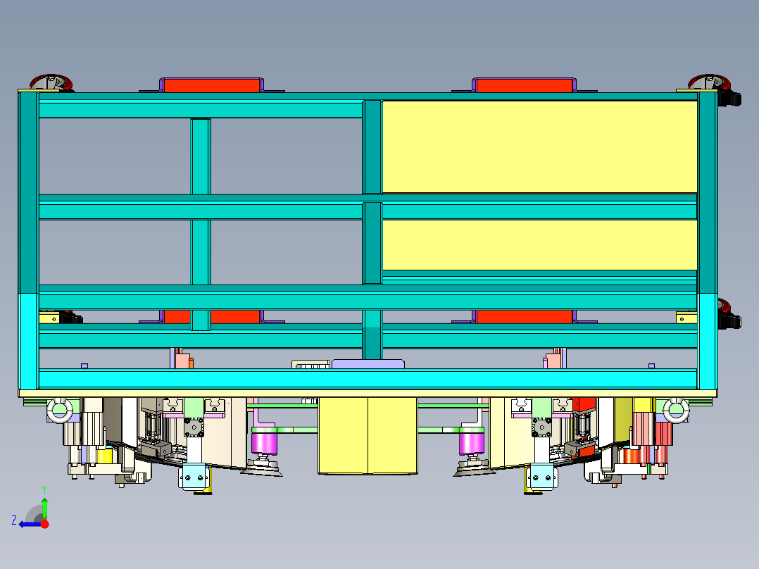 前挡玻璃钉柱安装工装 3D机械素材3D图纸自动化设右视图