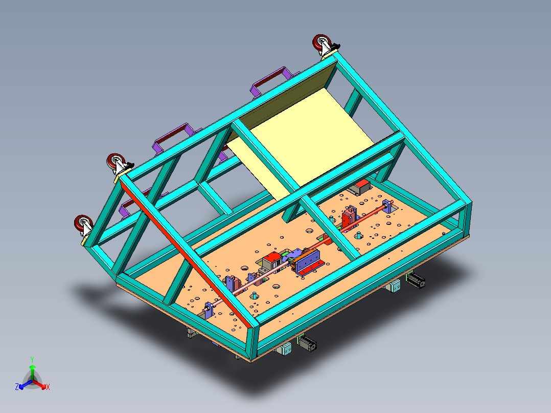 前挡玻璃钉柱安装工装 3D机械素材3D图纸自动化设正等轴测图