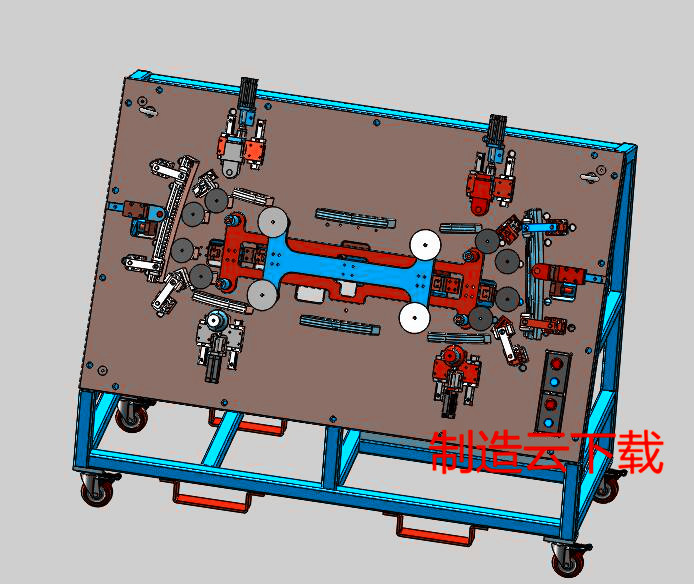 前挡玻璃钉柱安装工装 3D机械素材3D图纸自动化设