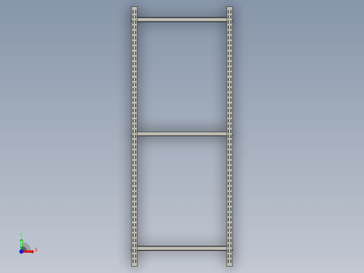 物料架模型3D模型前视缩略图