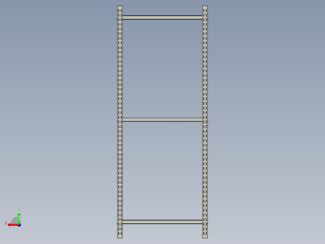 物料架模型3D模型后视图