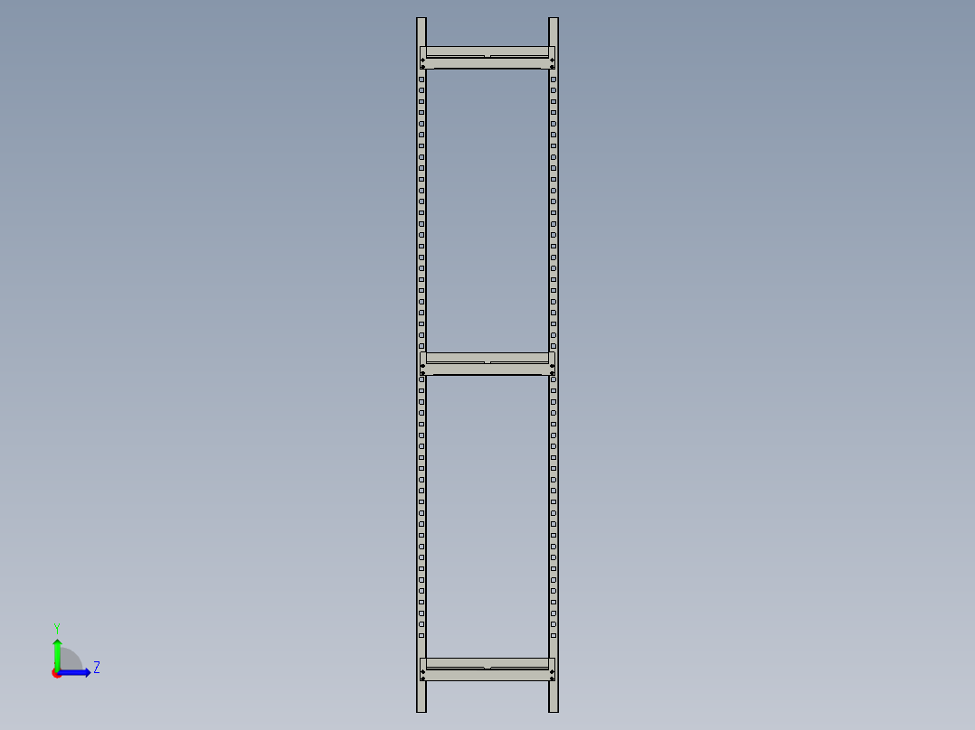 物料架模型3D模型左视图