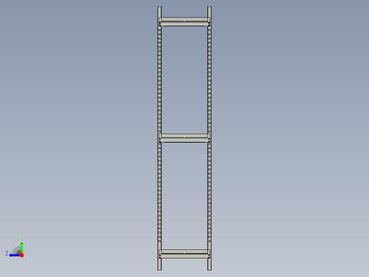 物料架模型3D模型右视缩略图