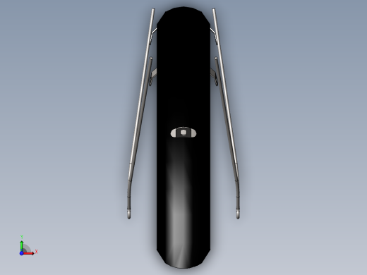 自行车前面车轮的挡泥板前视缩略图