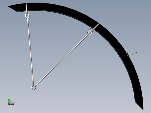 自行车前面车轮的挡泥板左视缩略图