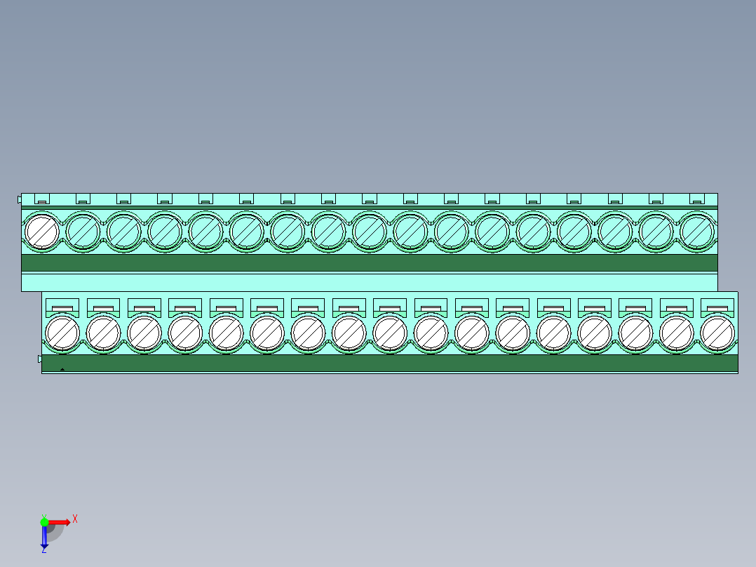 DEGSON DG636 系列 6.357.629.52mm 接线端子-DG636A-6.35-34P-14-00AH俯视图