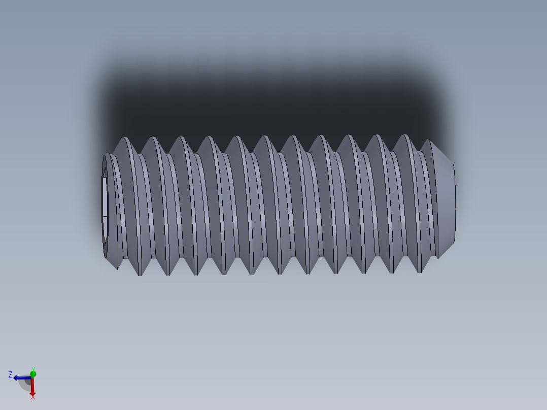 UNC 平头紧定螺钉-UNC SET SCREW 0.250 x0.625.SLDPRT主视图