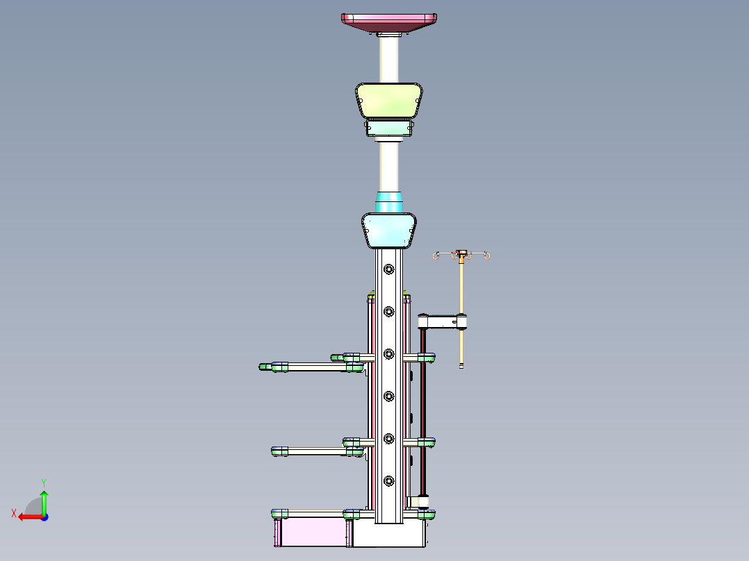 医用吊塔180ES三维模型后视图