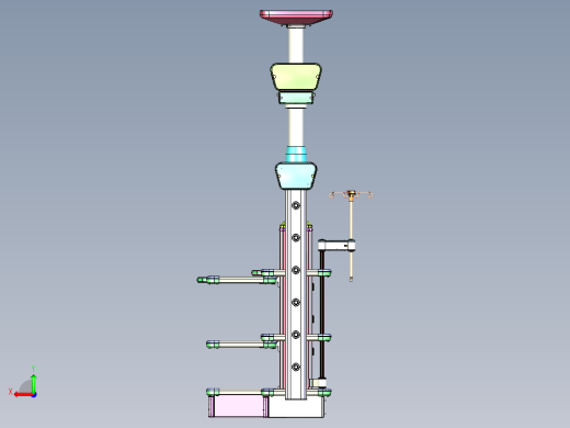 医用吊塔180ES三维模型后视缩略图