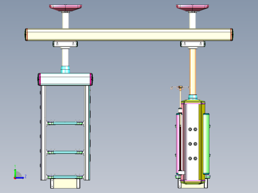 医用吊塔180ES三维模型左视缩略图