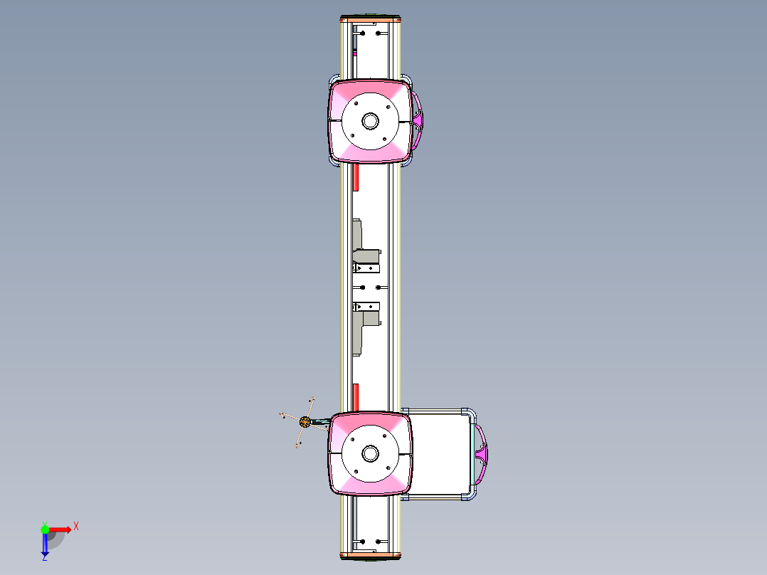 医用吊塔180ES三维模型俯视图
