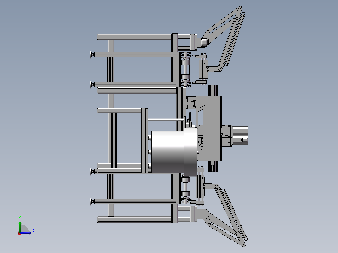 LED灯插板机左视图
