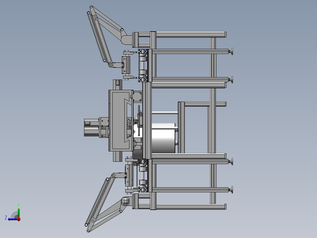 LED灯插板机右视图