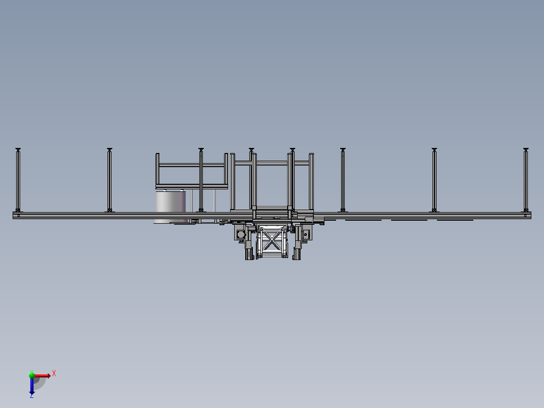 LED灯插板机俯视图