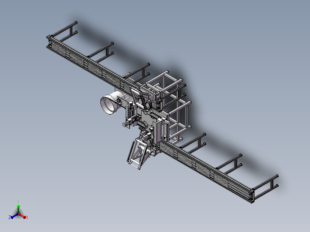 LED灯插板机正等轴测图