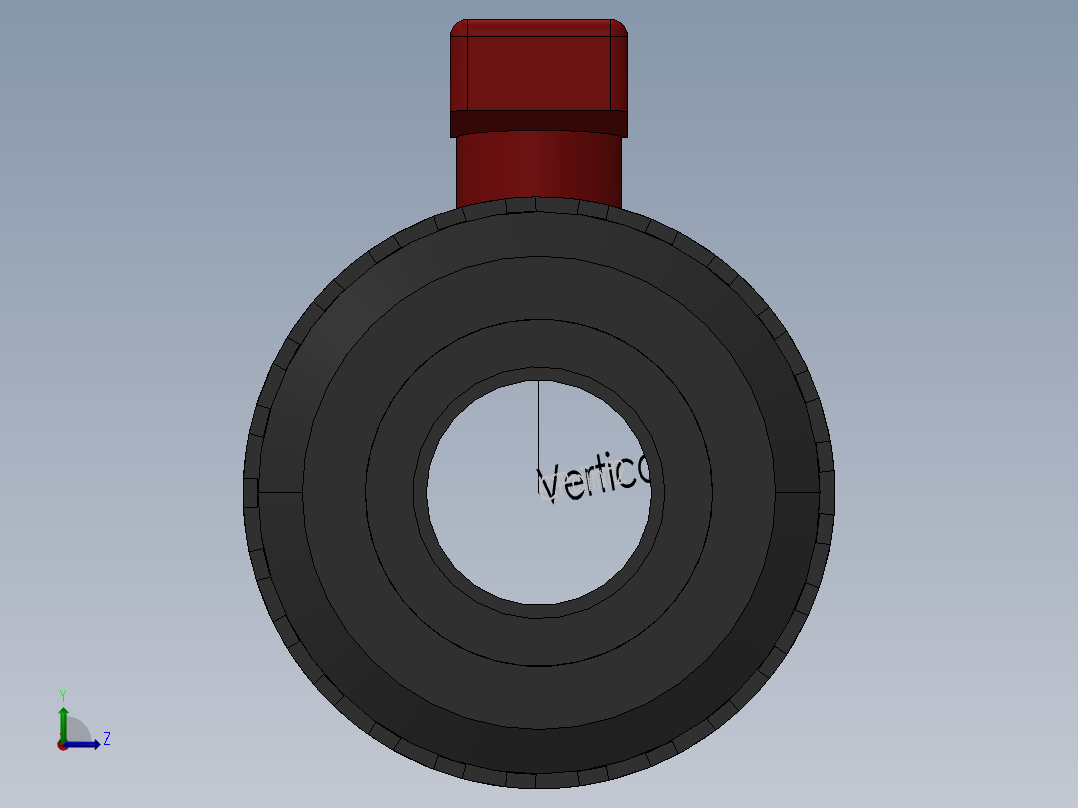 PVC管件-Pvc 0.5in ball valve左视图