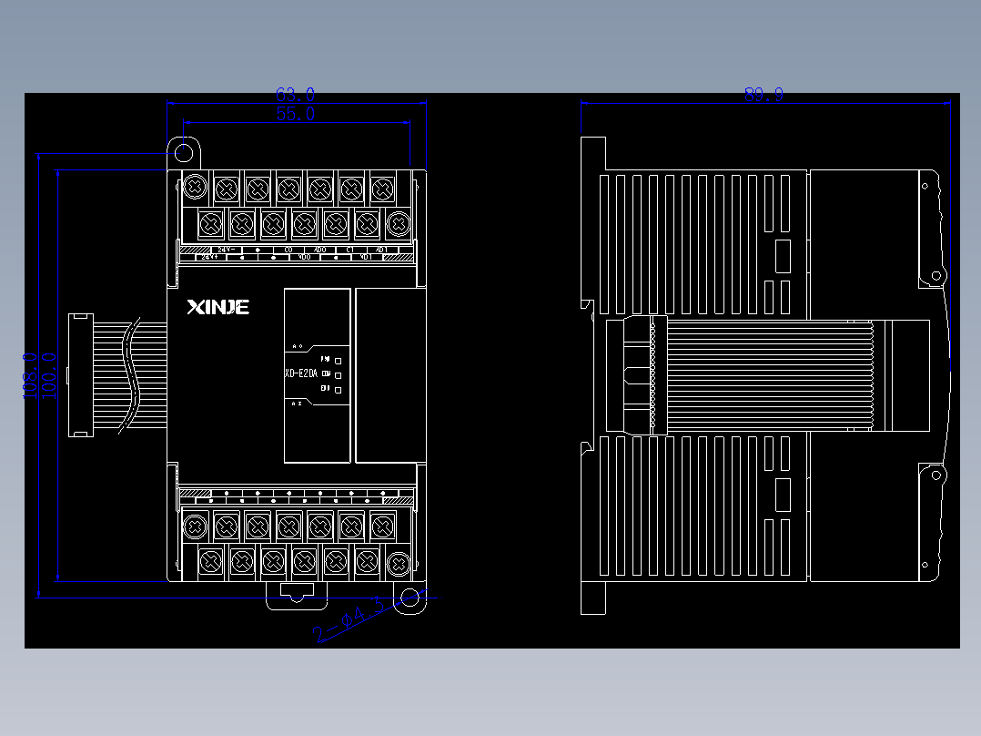 XD-E2DA-外观图（三个指示灯）-220425