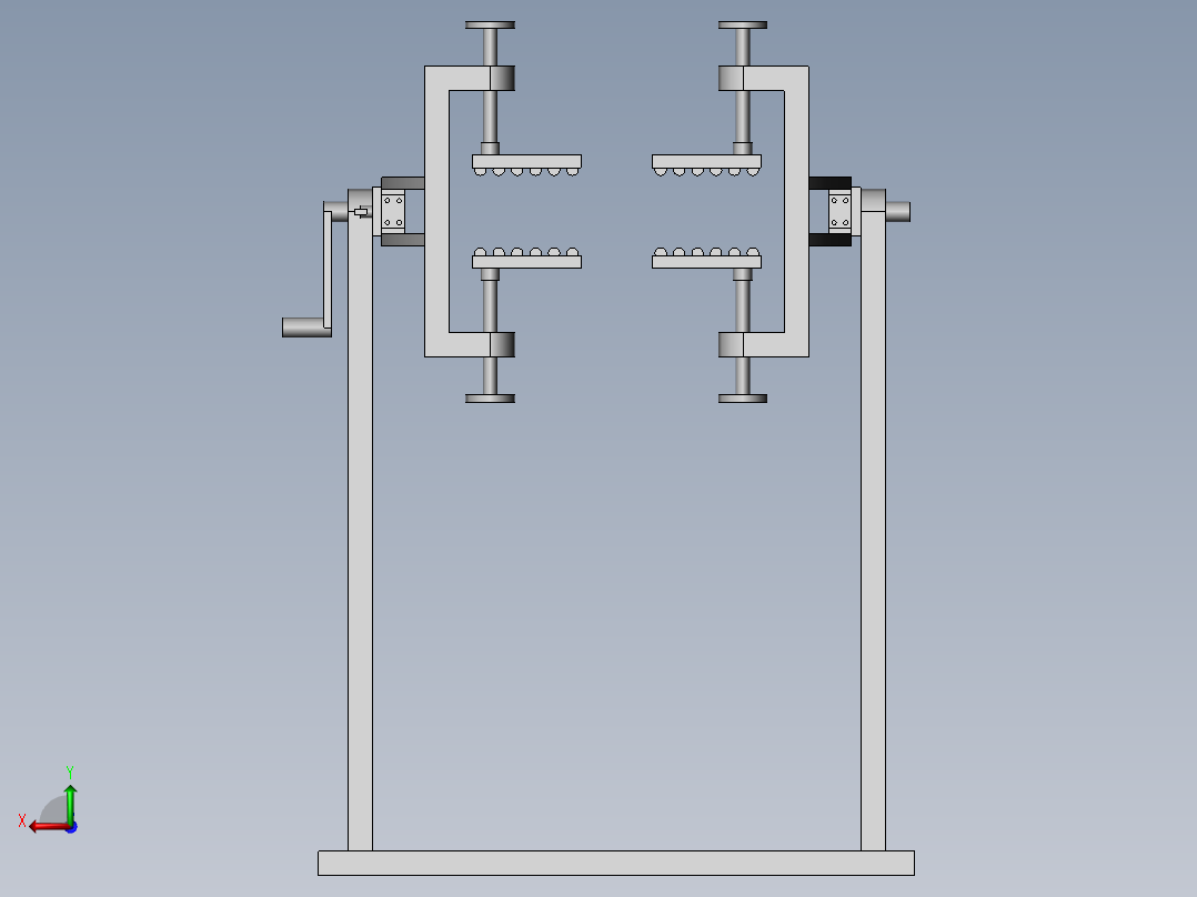 可调节的门烘烤支架后视图