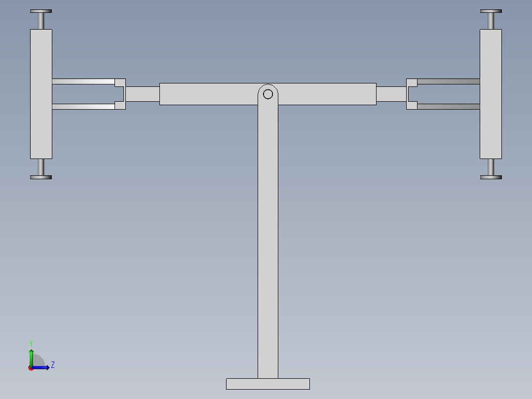 可调节的门烘烤支架左视图