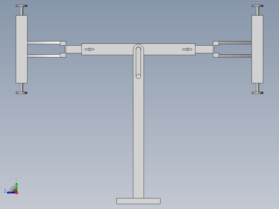 可调节的门烘烤支架右视图
