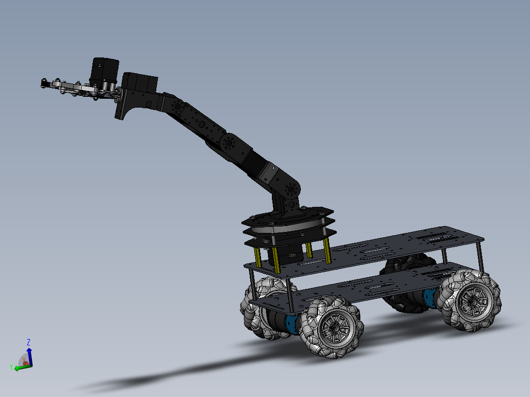 机械臂小车双层