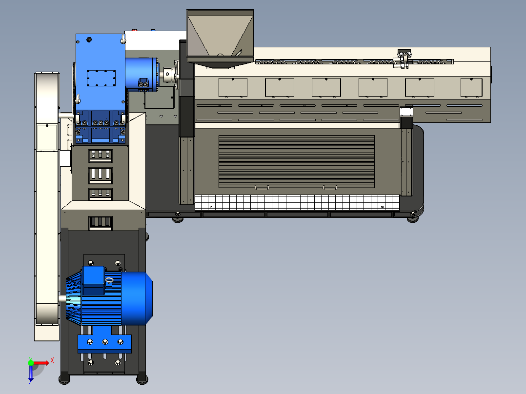SW塑料挤出机俯视图