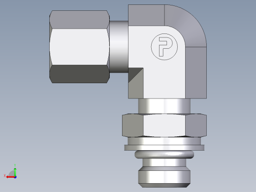 卡套式工业通用硬管接头EO_Adjustable_Locknut_elbow_WEE06LLMORCF后视缩略图