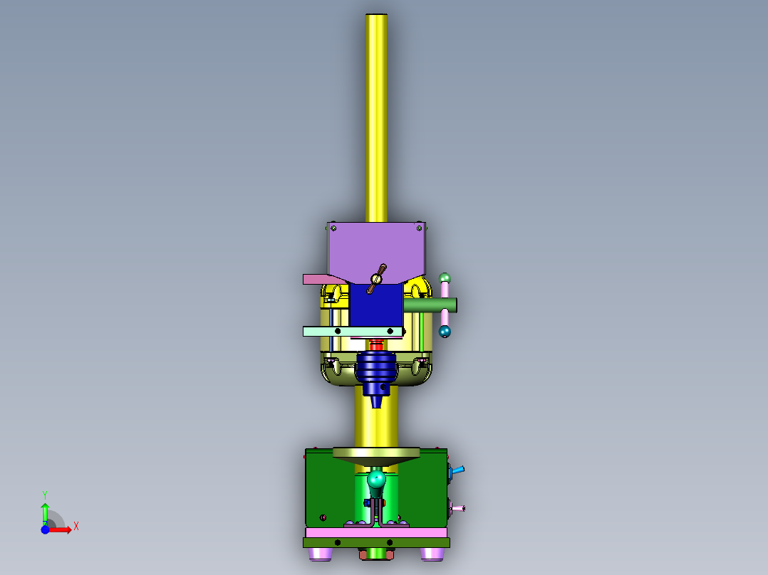 工业级工作台高精度钻孔机前视图